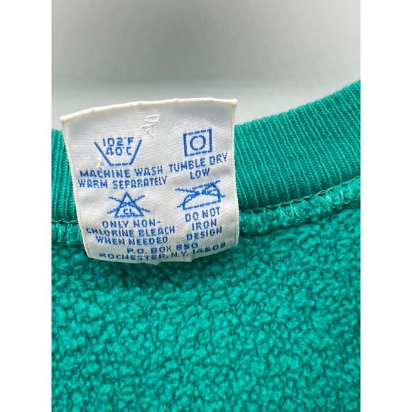 CHAMPION Men's Green Vintage Crewneck Reverse Weave Long Sleeve Sweatshirt SZ2XL - Picture 10 of 11